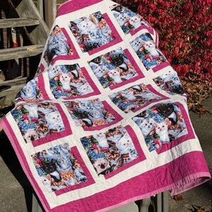 Handmade quilt cats kittens new